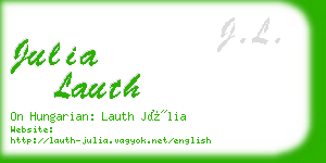 julia lauth business card